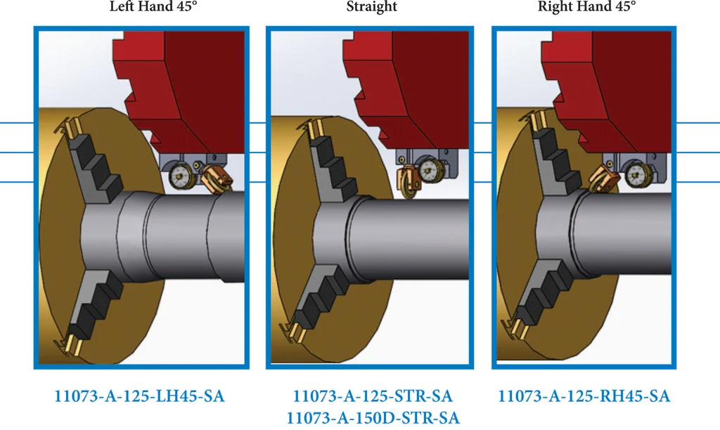 11073 Diagram showing the function and use of burnishing tools involved in cold root rolling.