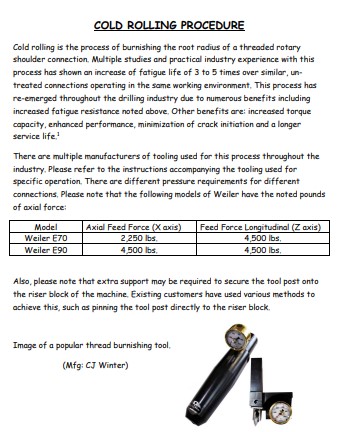 Weiler Lathe Programming